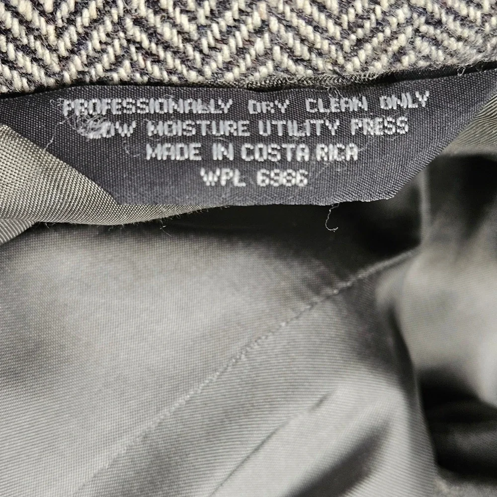 John Alexander Mens Herringbone Blazer Sport Coat Grey Black White Size 39R